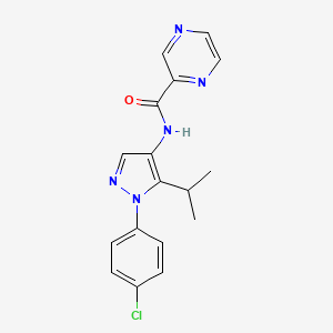 N-[1-(4-chlorophenyl)-5-propan-2-ylpyrazol-4-yl]pyrazine-2-carboxamide