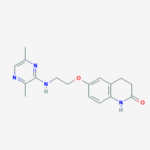 6-[2-[(3,6-dimethylpyrazin-2-yl)amino]ethoxy]-3,4-dihydro-1H-quinolin-2-one