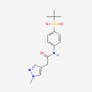 N-(4-tert-butylsulfonylphenyl)-2-(1-methylpyrazol-4-yl)acetamide