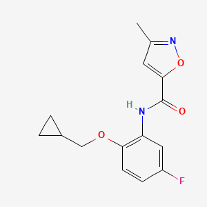 N-[2-(cyclopropylmethoxy)-5-fluorophenyl]-3-methyl-1,2-oxazole-5-carboxamide