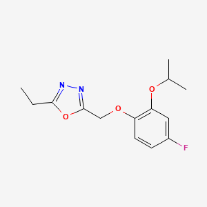 2-Ethyl-5-[(4-fluoro-2-propan-2-yloxyphenoxy)methyl]-1,3,4-oxadiazole