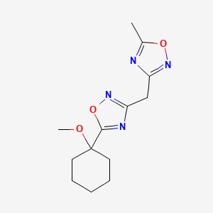 3-[[5-(1-Methoxycyclohexyl)-1,2,4-oxadiazol-3-yl]methyl]-5-methyl-1,2,4-oxadiazole