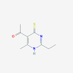 B076770 1-(2-Ethyl-4-mercapto-6-methylpyrimidin-5-yl)ethanone CAS No. 13995-64-7