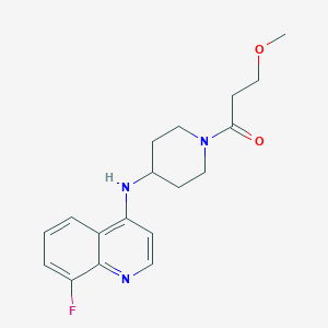 1-[4-[(8-Fluoroquinolin-4-yl)amino]piperidin-1-yl]-3-methoxypropan-1-one