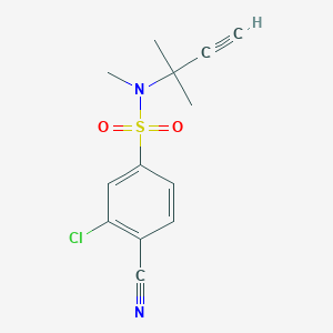 3-chloro-4-cyano-N-methyl-N-(2-methylbut-3-yn-2-yl)benzenesulfonamide