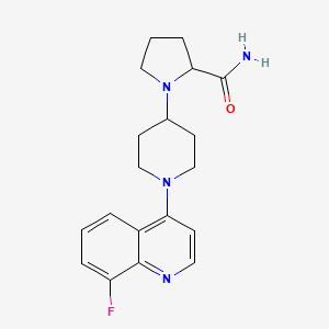 1-[1-(8-Fluoroquinolin-4-yl)piperidin-4-yl]pyrrolidine-2-carboxamide