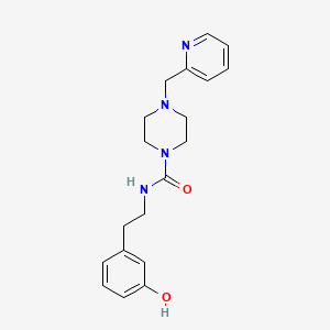 molecular formula C19H24N4O2 B7677080 N-[2-(3-hydroxyphenyl)ethyl]-4-(pyridin-2-ylmethyl)piperazine-1-carboxamide 