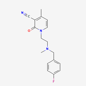 1-[2-[(4-Fluorophenyl)methyl-methylamino]ethyl]-4-methyl-2-oxopyridine-3-carbonitrile