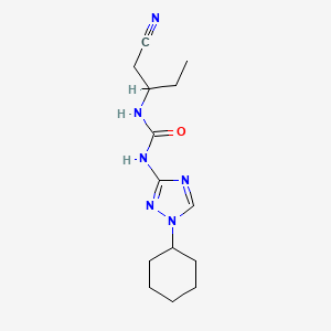 1-(1-Cyanobutan-2-yl)-3-(1-cyclohexyl-1,2,4-triazol-3-yl)urea