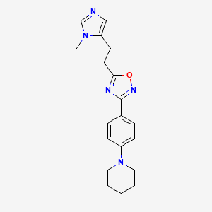 5-[2-(3-Methylimidazol-4-yl)ethyl]-3-(4-piperidin-1-ylphenyl)-1,2,4-oxadiazole