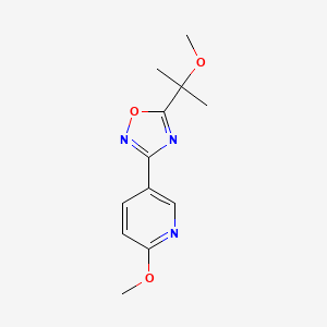 5-(2-Methoxypropan-2-yl)-3-(6-methoxypyridin-3-yl)-1,2,4-oxadiazole