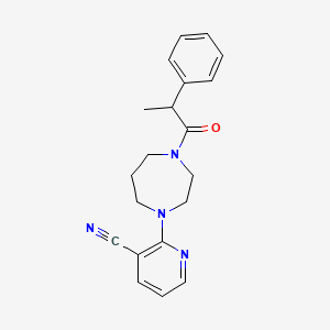 2-[4-(2-Phenylpropanoyl)-1,4-diazepan-1-yl]pyridine-3-carbonitrile