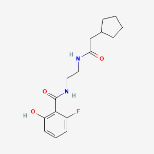 N-[2-[(2-cyclopentylacetyl)amino]ethyl]-2-fluoro-6-hydroxybenzamide