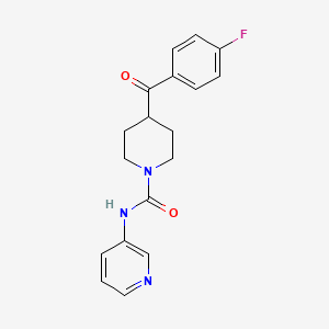 molecular formula C18H18FN3O2 B7677172 4-(4-fluorobenzoyl)-N-pyridin-3-ylpiperidine-1-carboxamide 