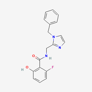 N-[(1-benzylimidazol-2-yl)methyl]-2-fluoro-6-hydroxybenzamide