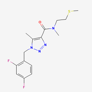 1-[(2,4-difluorophenyl)methyl]-N,5-dimethyl-N-(2-methylsulfanylethyl)triazole-4-carboxamide