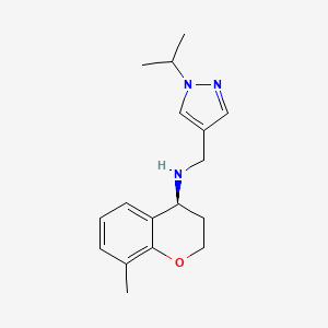 (4S)-8-methyl-N-[(1-propan-2-ylpyrazol-4-yl)methyl]-3,4-dihydro-2H-chromen-4-amine