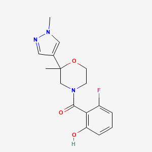 (2-Fluoro-6-hydroxyphenyl)-[2-methyl-2-(1-methylpyrazol-4-yl)morpholin-4-yl]methanone