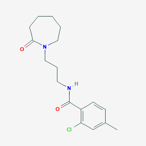 2-chloro-4-methyl-N-[3-(2-oxoazepan-1-yl)propyl]benzamide