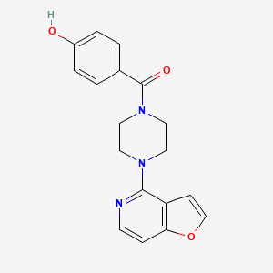 molecular formula C18H17N3O3 B7677298 (4-Furo[3,2-c]pyridin-4-ylpiperazin-1-yl)-(4-hydroxyphenyl)methanone 