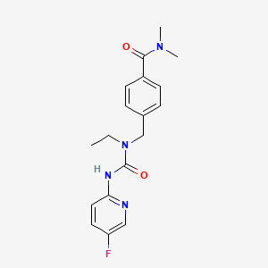 4-[[ethyl-[(5-fluoropyridin-2-yl)carbamoyl]amino]methyl]-N,N-dimethylbenzamide