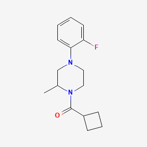 molecular formula C16H21FN2O B7677307 Cyclobutyl-[4-(2-fluorophenyl)-2-methylpiperazin-1-yl]methanone 