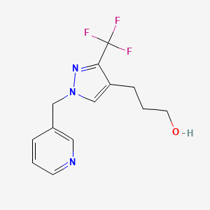 3-[1-(Pyridin-3-ylmethyl)-3-(trifluoromethyl)pyrazol-4-yl]propan-1-ol