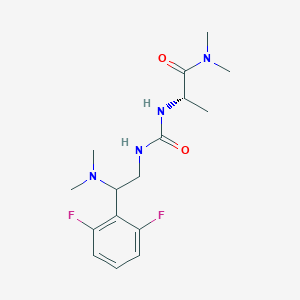 (2S)-2-[[2-(2,6-difluorophenyl)-2-(dimethylamino)ethyl]carbamoylamino]-N,N-dimethylpropanamide