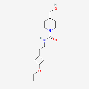 N-[2-(3-ethoxycyclobutyl)ethyl]-4-(hydroxymethyl)piperidine-1-carboxamide