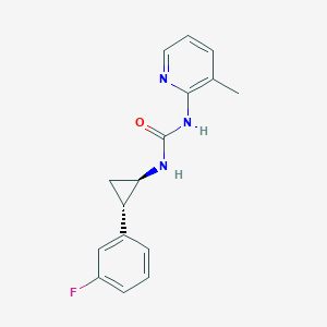 molecular formula C16H16FN3O B7677371 1-[(1R,2S)-2-(3-fluorophenyl)cyclopropyl]-3-(3-methylpyridin-2-yl)urea 