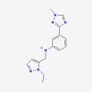 N-[(2-ethylpyrazol-3-yl)methyl]-3-(1-methyl-1,2,4-triazol-3-yl)aniline