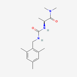 molecular formula C16H25N3O2 B7677409 (2S)-N,N-dimethyl-2-[(2,4,6-trimethylphenyl)methylcarbamoylamino]propanamide 