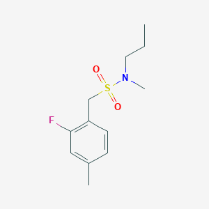 molecular formula C12H18FNO2S B7677414 1-(2-fluoro-4-methylphenyl)-N-methyl-N-propylmethanesulfonamide 