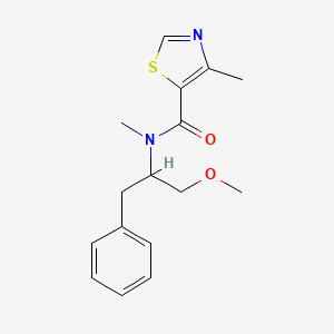 N-(1-methoxy-3-phenylpropan-2-yl)-N,4-dimethyl-1,3-thiazole-5-carboxamide