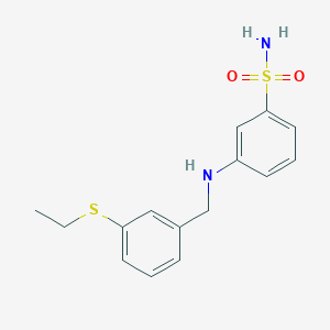 3-[(3-Ethylsulfanylphenyl)methylamino]benzenesulfonamide