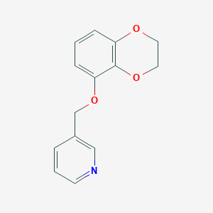 molecular formula C14H13NO3 B7677446 3-(2,3-Dihydro-1,4-benzodioxin-5-yloxymethyl)pyridine 