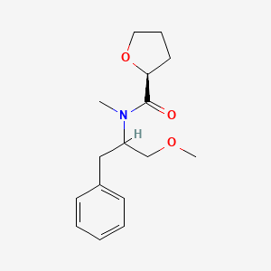 molecular formula C16H23NO3 B7677454 (2S)-N-(1-methoxy-3-phenylpropan-2-yl)-N-methyloxolane-2-carboxamide 