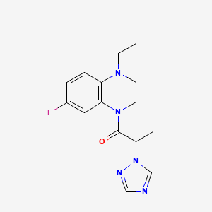 1-(7-Fluoro-4-propyl-2,3-dihydroquinoxalin-1-yl)-2-(1,2,4-triazol-1-yl)propan-1-one