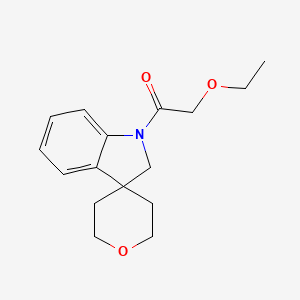 molecular formula C16H21NO3 B7677466 2-ethoxy-1-spiro[2H-indole-3,4'-oxane]-1-ylethanone 