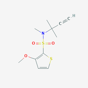 molecular formula C11H15NO3S2 B7677479 3-methoxy-N-methyl-N-(2-methylbut-3-yn-2-yl)thiophene-2-sulfonamide 