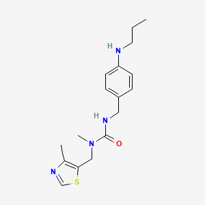 1-Methyl-1-[(4-methyl-1,3-thiazol-5-yl)methyl]-3-[[4-(propylamino)phenyl]methyl]urea