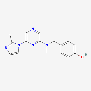 4-[[Methyl-[6-(2-methylimidazol-1-yl)pyrazin-2-yl]amino]methyl]phenol