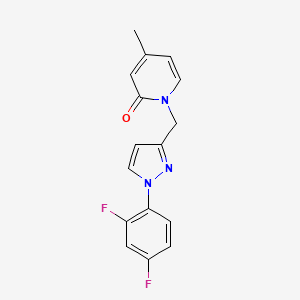 1-[[1-(2,4-Difluorophenyl)pyrazol-3-yl]methyl]-4-methylpyridin-2-one