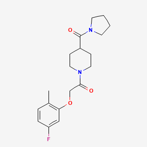 2-(5-Fluoro-2-methylphenoxy)-1-[4-(pyrrolidine-1-carbonyl)piperidin-1-yl]ethanone