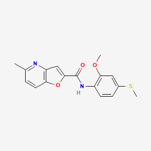 N-(2-methoxy-4-methylsulfanylphenyl)-5-methylfuro[3,2-b]pyridine-2-carboxamide