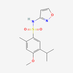 4-methoxy-2-methyl-N-(1,2-oxazol-3-yl)-5-propan-2-ylbenzenesulfonamide