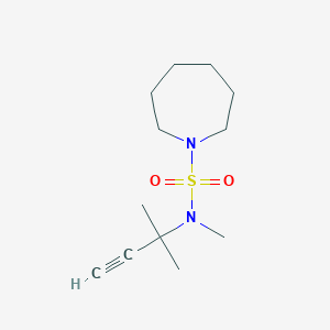 molecular formula C12H22N2O2S B7677589 N-methyl-N-(2-methylbut-3-yn-2-yl)azepane-1-sulfonamide 