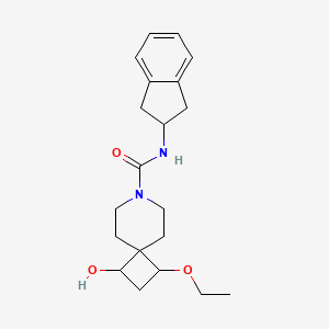 N-(2,3-dihydro-1H-inden-2-yl)-3-ethoxy-1-hydroxy-7-azaspiro[3.5]nonane-7-carboxamide