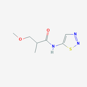 molecular formula C7H11N3O2S B7677612 3-methoxy-2-methyl-N-(thiadiazol-5-yl)propanamide 