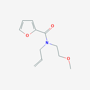 molecular formula C11H15NO3 B7677628 N-(2-methoxyethyl)-N-prop-2-enylfuran-2-carboxamide 